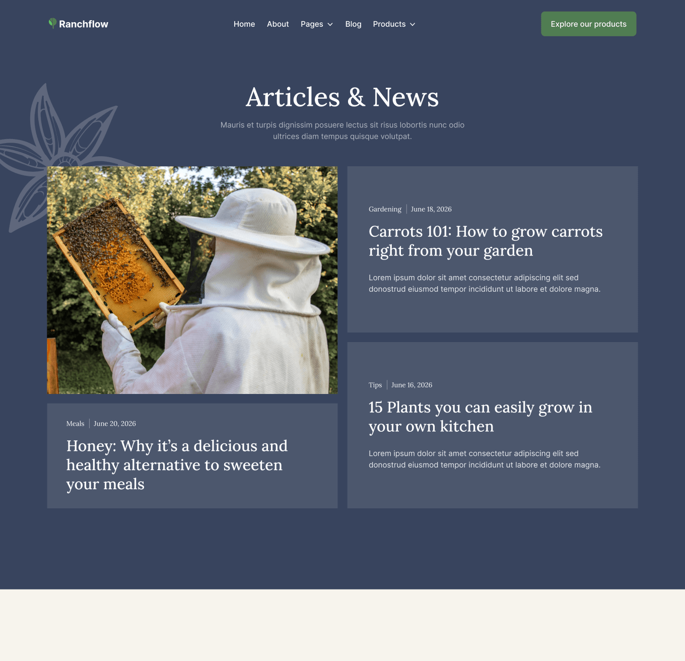 Ranchflow - Blog V2 Page - Farm Webflow Template