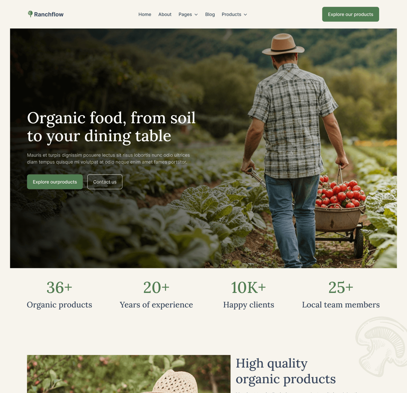 Ranchflow - Home V3 Page - Farm Webflow Template