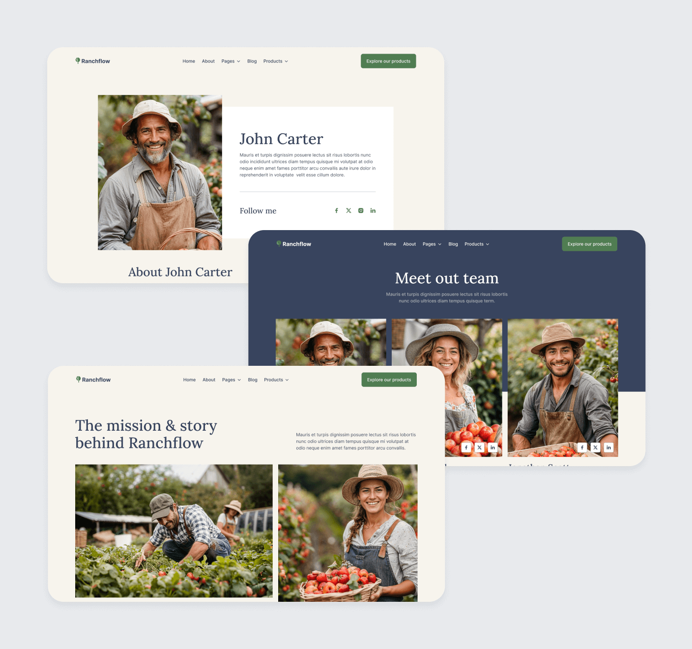 Ranchflow - 55+ Sections Included - Farm Webflow Template