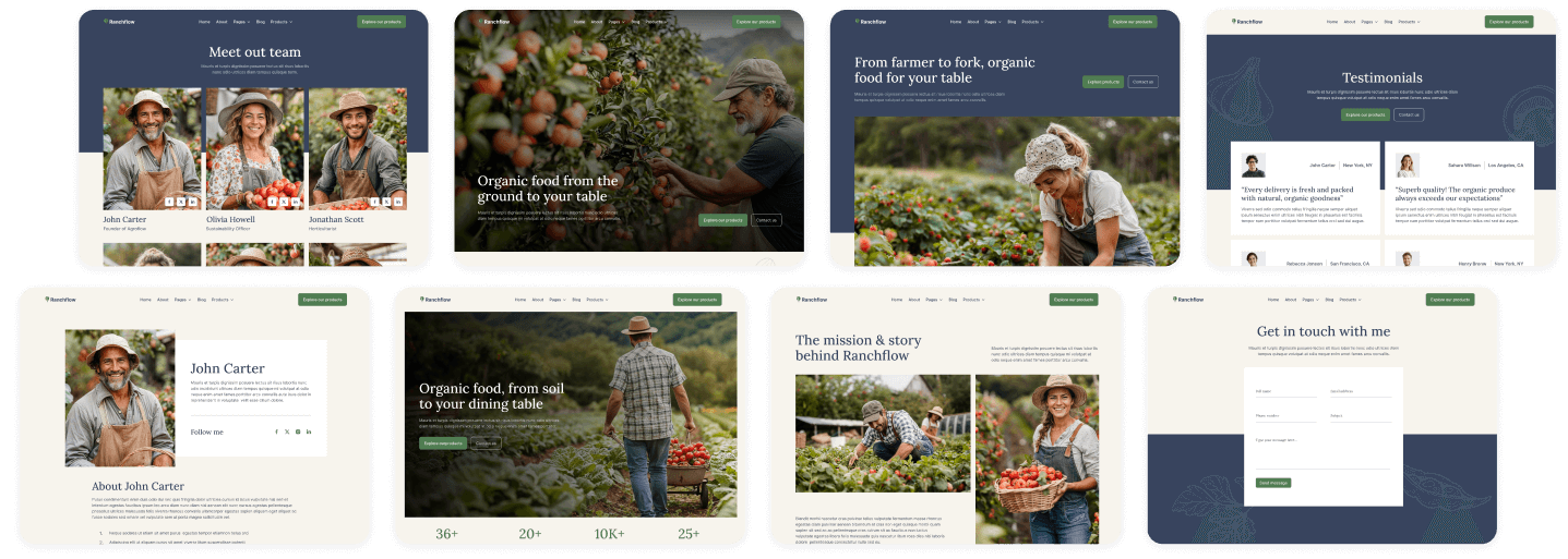 Ranchflow - Buy Now On Webflow - Farm Webflow Template